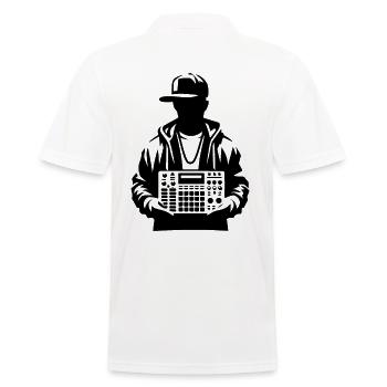 Beatmaker Halte-Sampler - Männer Poloshirt - Weiß - Hinten - Kai (181cm)