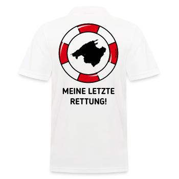 Meine Letzte Rettung! (Mallorca / Urlaub / POS 2C) - Männer Poloshirt - Weiß - Hinten - Kai (181cm)
