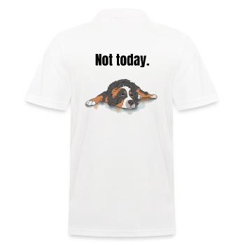 Bernese Mountain Dog Gift - Men's Polo Shirt - white - Back - Kai (181cm)