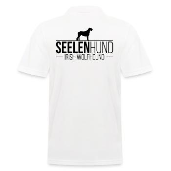 IRISH WOLFHOUND Seelenhund Hundespruch Wilsigns - Männer Poloshirt - Weiß - Hinten - Kai (181cm)