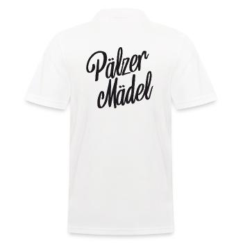 Pälzer Mädel Pfälzerin Pfalz Heimat Liebe Dialekt - Männer Poloshirt - Weiß - Hinten - Kai (181cm)
