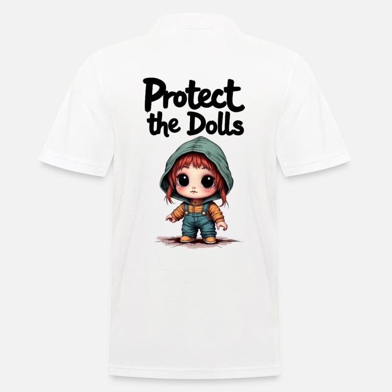Protect the Dolls - Süße Botschaft - Männer Poloshirt - Weiß