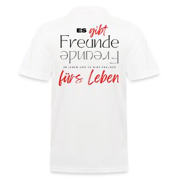 Beste Freunde FREUND Kumpel Kumpels - Männer Poloshirt - Weiß - Hinten - Kai (181cm)