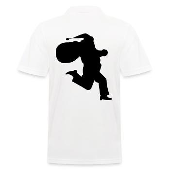 Santa Claus is running - Männer Poloshirt - Weiß - Hinten - Kai (181cm)
