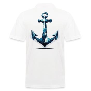 Polygon Anchor - Men's Polo Shirt - white - Back - Kai (181cm)