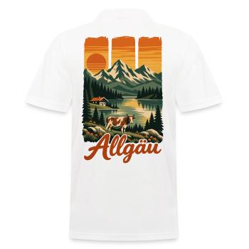 Allgäu Alpine Nature - Männer Poloshirt - Weiß - Hinten - Kai (181cm)