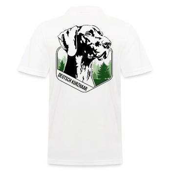 Deutsch Kurzhaar Jagdhunde Portait Hund Wilsigns - Männer Poloshirt - Weiß - Hinten - Kai (181cm)