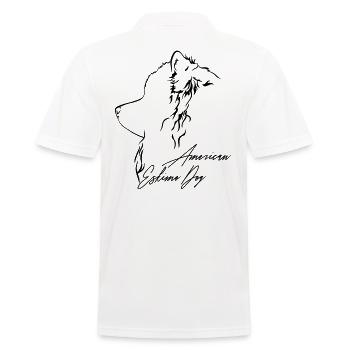 American Eskimo Dog Profil Hunde Wilsigns - Männer Poloshirt - Weiß - Hinten - Kai (181cm)