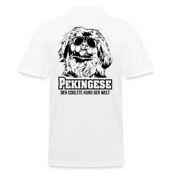 PEKINGESE coolster Hund Hundespruch Wilsigns Hunde - Männer Poloshirt - Weiß - Hinten - Kai (181cm)