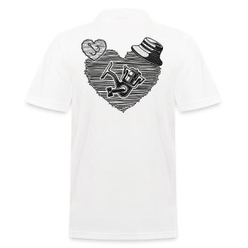 Angeln Angler-Romantik "catch and release" Angel - Männer Poloshirt - Weiß - Hinten - Kai (181cm)