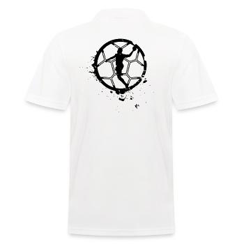 Handball Handballspieler Sprungwurf - Männer Poloshirt - Weiß - Hinten - Kai (181cm)
