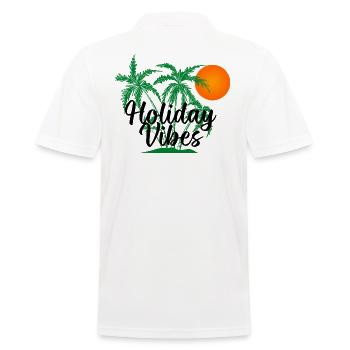 Urlaub Urlauber Palmen Sommer Sonne Strand Insel - Männer Poloshirt - Weiß - Hinten - Kai (181cm)