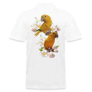 Der goldene Papagei - Männer Poloshirt - Weiß - Hinten - Kai (181cm)