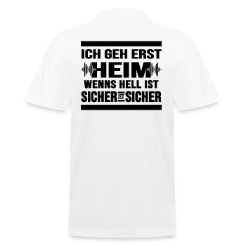 Rave Techno Beats ballern hard Bass Nachtschwärmer - Männer Poloshirt - Weiß - Hinten - Kai (181cm)