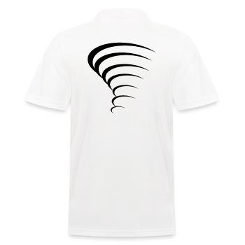 Tornado design - Men's Polo Shirt - white - Back - Kai (181cm)