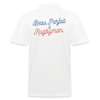 Beau cadeau Papa Parfait XV rugby - Polo Homme - blanc - Dos - Kai (181cm)
