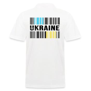 UKRAINE code-barres-ukraine slava ukraini - Polo Homme - blanc - Dos - Kai (181cm)