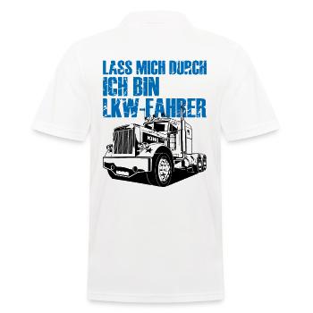 Laissez-moi passer, je suis un chauffeur de camion - Polo Homme - blanc - Dos - Kai (181cm)