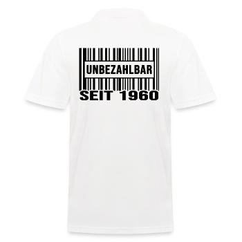 1960 geburtstag unbezahlbar barcode - Männer Poloshirt - Weiß - Hinten - Kai (181cm)