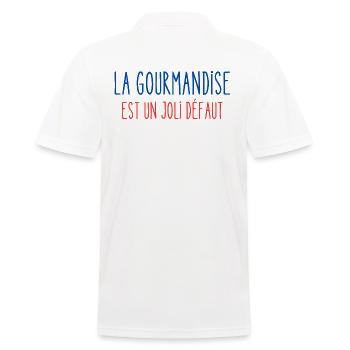 La gourmandise est un joli défaut - Polo Homme - blanc - Dos - Kai (181cm)