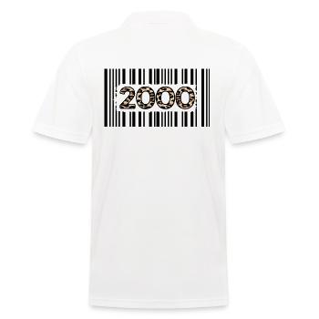 2000 geburtstag 22 jahre jubiläum barcode leopard - Männer Poloshirt - Weiß - Hinten - Kai (181cm)