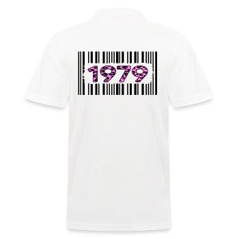 1979 Anniversaire rare rose unique Leo code-barres - Polo Homme - blanc - Dos - Kai (181cm)