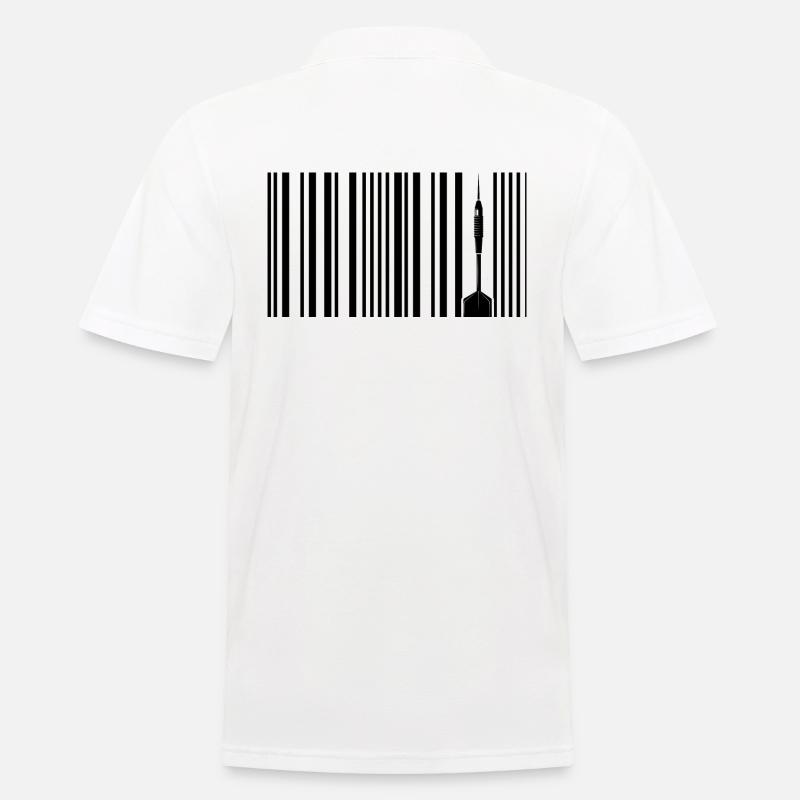 dart dartspieler darten "dart-barcode-dartcode" - Männer Poloshirt - Weiß