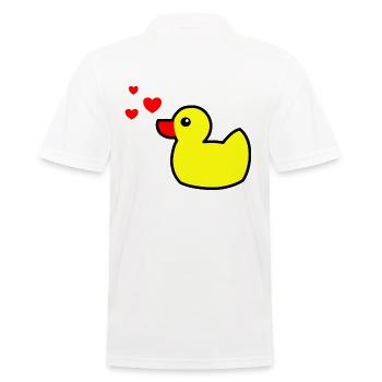 Canard grinçant Jaune Saint-Valentin 2 - Polo Homme - blanc - Dos - Kai (181cm)