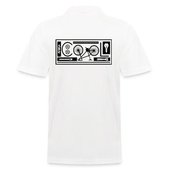 Bicycle Road Bike Bicycle Chain Bicycle Shop - Polo Homme - blanc - Dos - Kai (181cm)