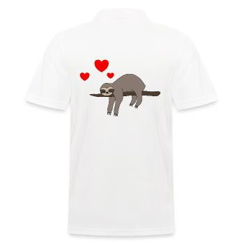 Paresseux Saint-Valentin 2 - Polo Homme - blanc - Dos - Kai (181cm)