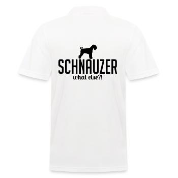 SCHNAUZER what else - Männer Poloshirt - Weiß - Hinten - Kai (181cm)