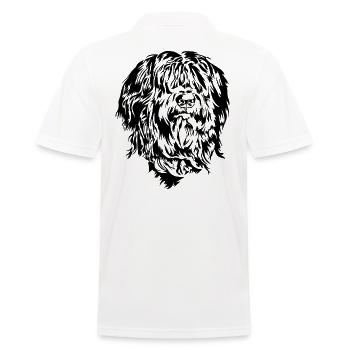 BRIARD Dog Dogs Dog Portrait Pedigree Dog Wilsigns - Men's Polo Shirt - white - Back - Kai (181cm)