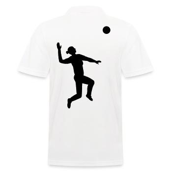 Graceful Volleyball Jump Black - Men's Polo Shirt - white - Back - Kai (181cm)