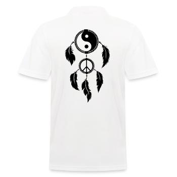 Capteur de rêves Yin Yang Peace idée cadeau spirituel - Polo Homme - blanc - Dos - Kai (181cm)