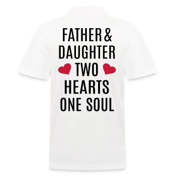 Vater und Tochter Herz Seele Bester Papa Vatertag - Männer Poloshirt - Weiß - Hinten - Kai (181cm)