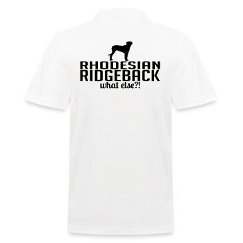 RHODESIAN RIDGEBACK what else Chiens Proverbes - Polo Homme - blanc - Dos - Kai (181cm)