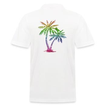 Palmier à paillettes - Polo Homme - blanc - Dos - Kai (181cm)