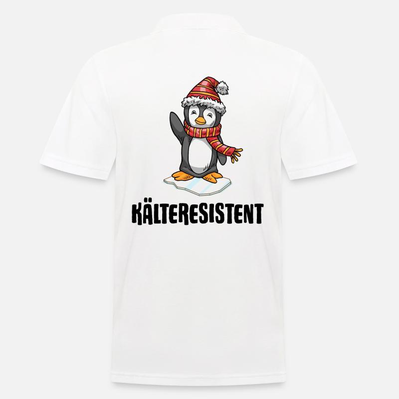 Winterbader Kältetherapie Eisbaden im Eisbad - Männer Poloshirt - Weiß