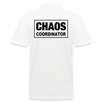 Chaos Coordinator Genie beherrscht chaos Boss Chef - Männer Poloshirt - Weiß - Hinten - Kai (181cm)
