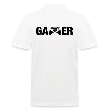 Manette Gamer Zocker Gamepad Gaming Controller - Polo Homme - blanc - Dos - Kai (181cm)