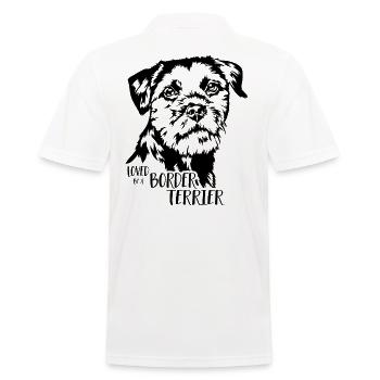 Aimé par un chien Border Terrier Chien Wilsigns - Polo Homme - blanc - Dos - Kai (181cm)