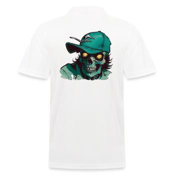 Crâne avec chapeau - Polo Homme - blanc - Dos - Kai (181cm)