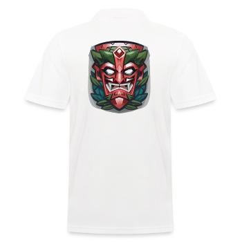 Masque Tiki maléfique - Polo Homme - blanc - Dos - Kai (181cm)