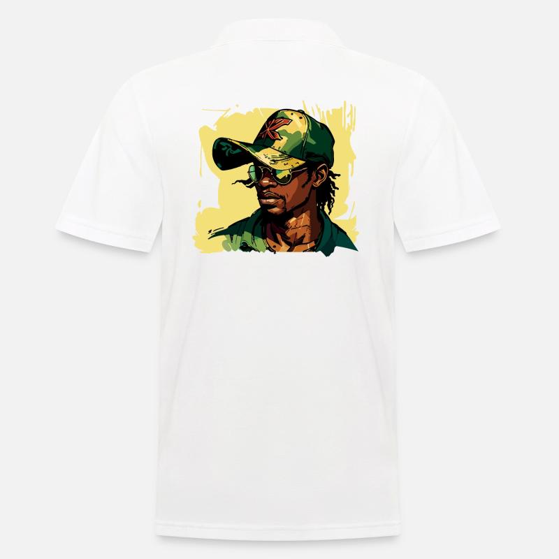 Militär Typ - Männer Poloshirt - Weiß