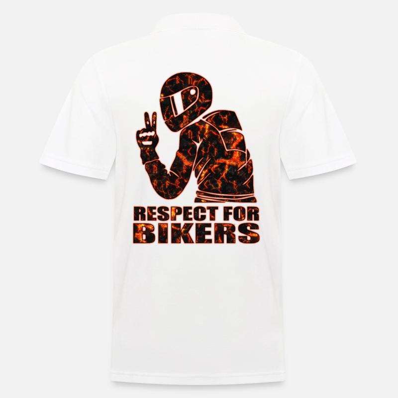 Biker - Männer Poloshirt - Weiß