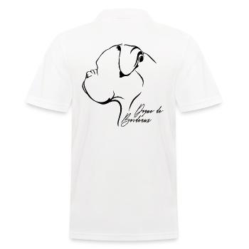 DOGUE DE BORDEAUX Profil Chiens Wilsigns - Polo Homme - blanc - Dos - Kai (181cm)