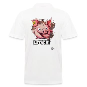Drôle de cochon dit : Suce - Polo Homme - blanc - Dos - Kai (181cm)
