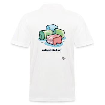 Unbekanntes Kaugummi Objekt - Männer Poloshirt - Weiß - Hinten - Kai (181cm)