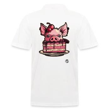 Gâteau aux cerises Gâteau Cochon - Polo Homme - blanc - Dos - Kai (181cm)
