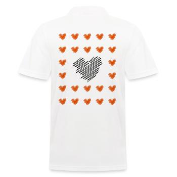 Des cœurs partout - Polo Homme - blanc - Dos - Kai (181cm)